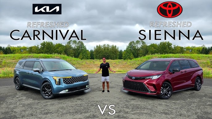 So Sánh Toyota Sienna Hybrid 2025 với Các Đối Thủ Cạnh Tranh: Kia Carnival, Honda Odyssey (Mô tả: So sánh trực tiếp Sienna Hybrid 2025 với các đối thủ chính như Kia Carnival và Honda Odyssey về các khía cạnh như giá cả, tính năng, hiệu suất và thiết kế.)