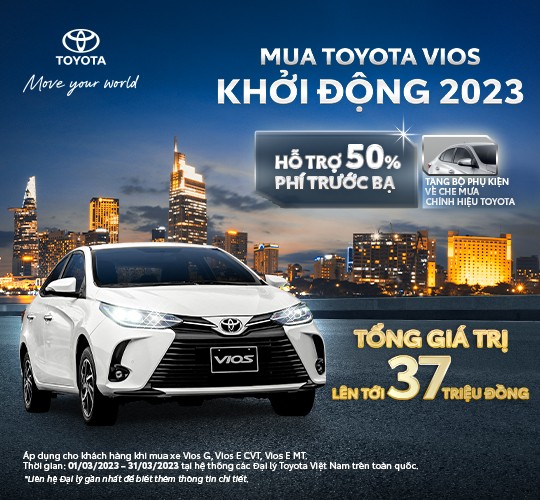 Ưu đãi và khuyến mãi mới nhất khi mua xe Toyota Vios bản E tại các đại lý trên toàn quốc.