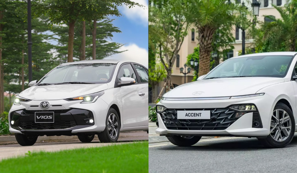 So sánh mã lực Toyota Vios với các đối thủ trong phân khúc sedan hạng B.