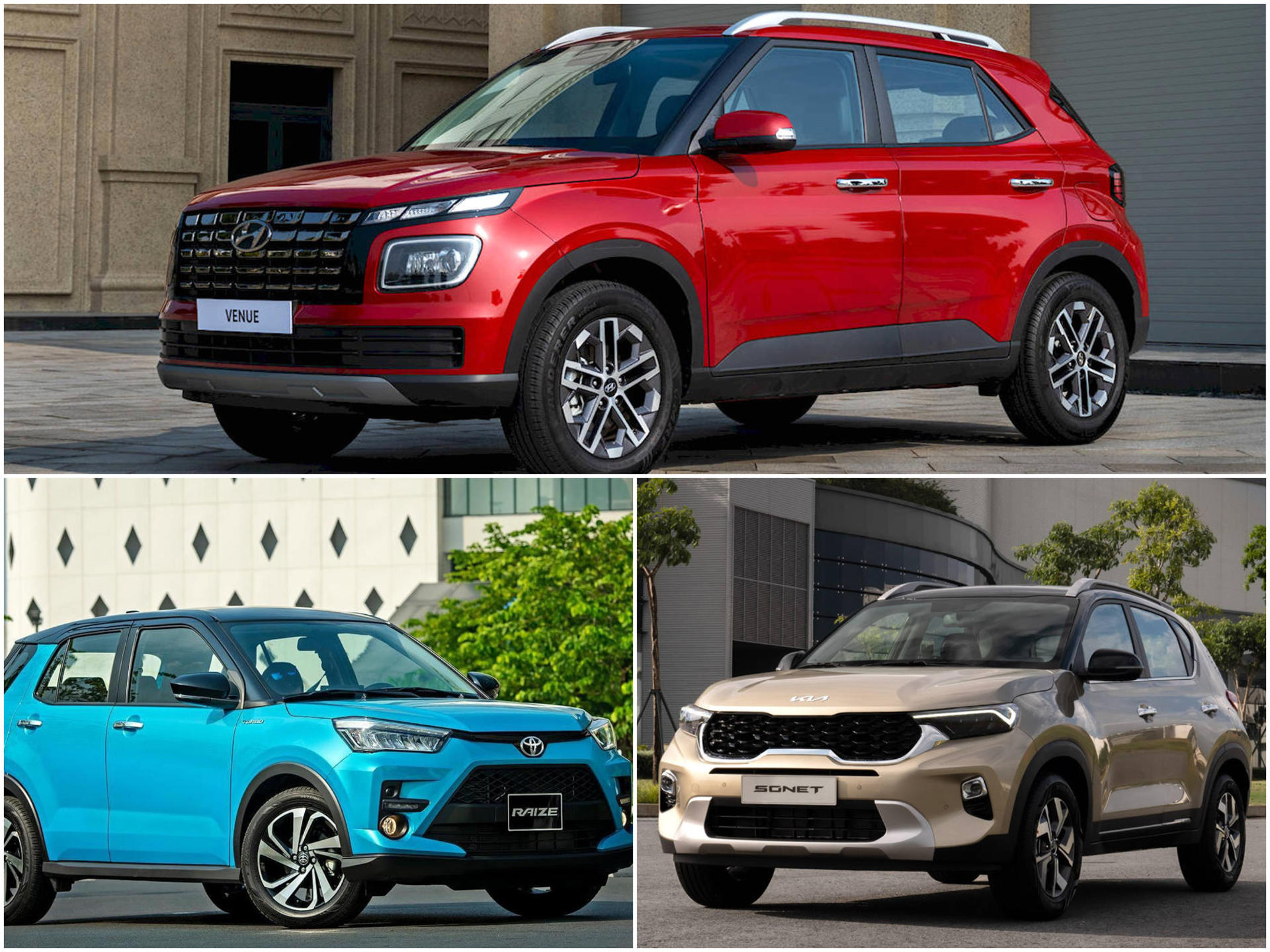 So Sánh Toyota Raize 2022 Với Các Đối Thủ: Kia Sonet, Hyundai Venue, VinFast VF 5