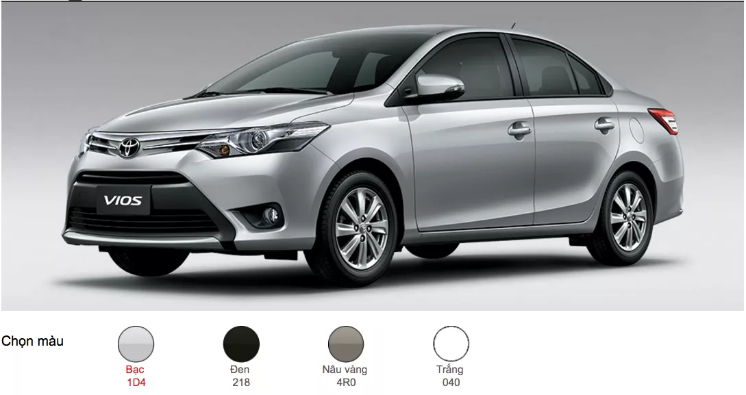 Bảng giá xe Toyota Vios 2017 (cập nhật mới nhất): So sánh giá lăn bánh và giá niêm yết của từng phiên bản.