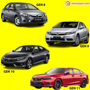 các đời xe honda civic