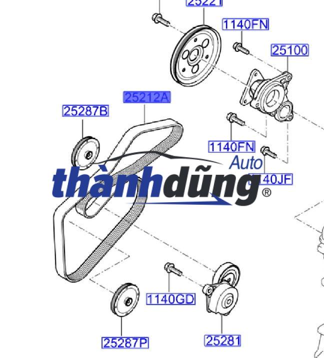 dây curoa nissan navara - Hình 5