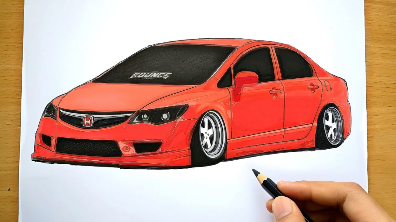 drawing honda civic - Hình 2
