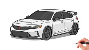drawing honda civic
