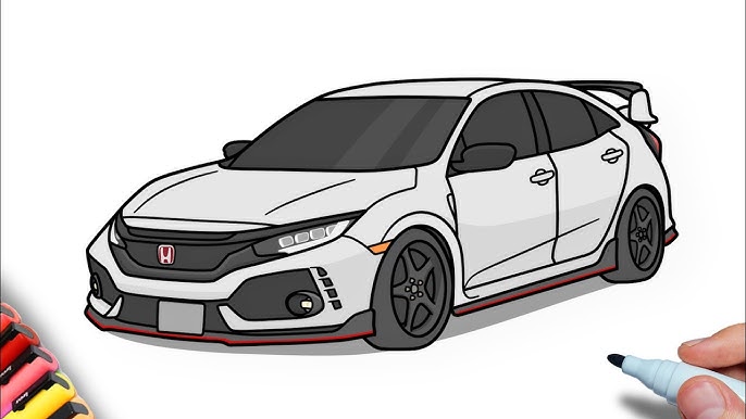 drawing honda civic - Hình 5