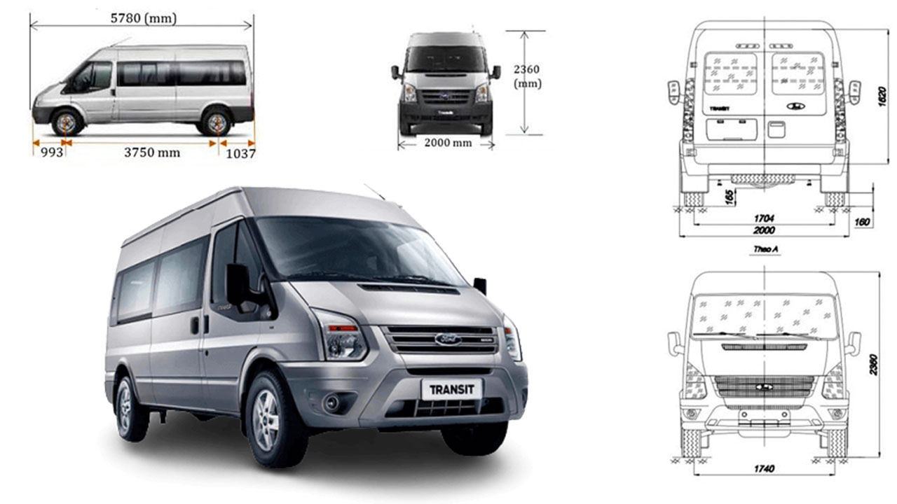 ford transit kích thước