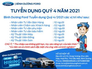 ford tuyển dụng