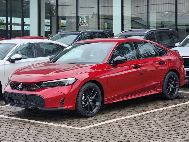 honda civic màu đỏ - Hình 2