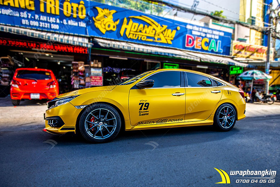 honda civic màu vàng - Hình 4