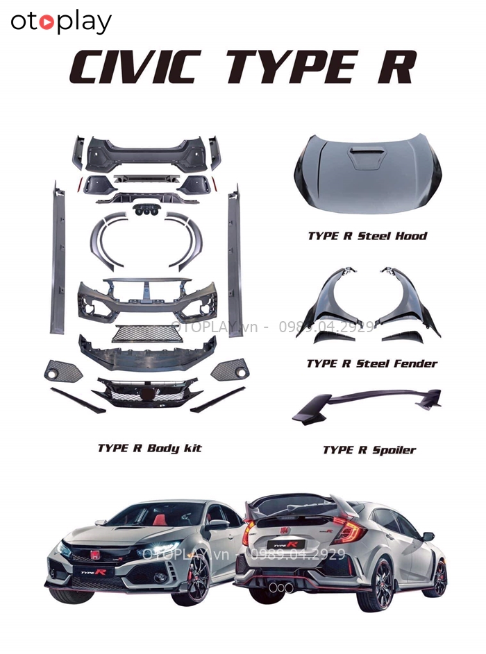 honda civic type r body kit - Hình 4