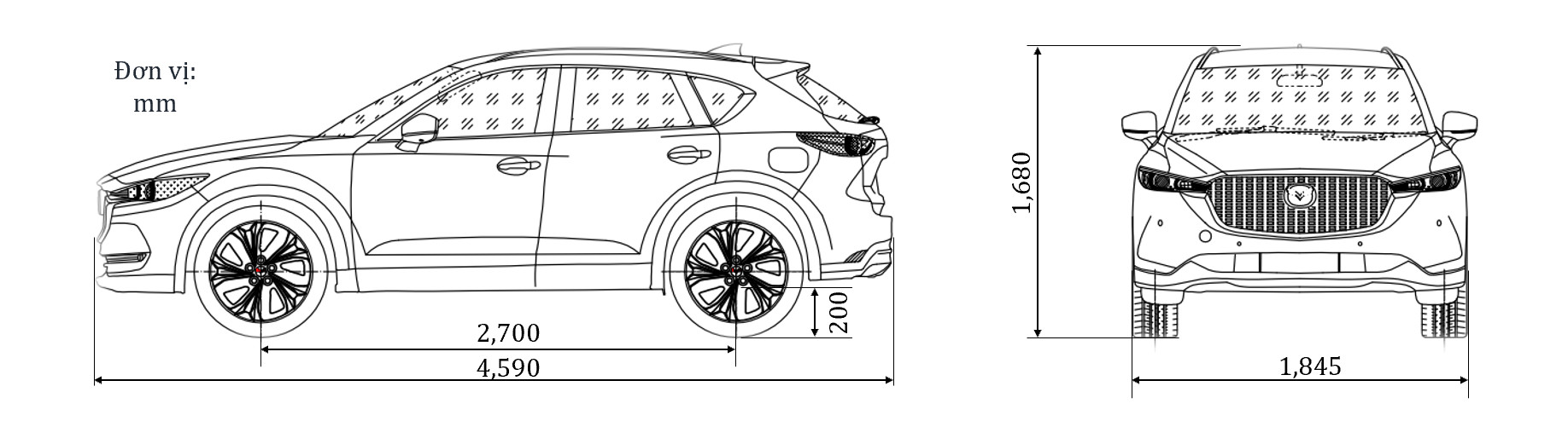 kích thước mazda cx5 2019 - Hình 3