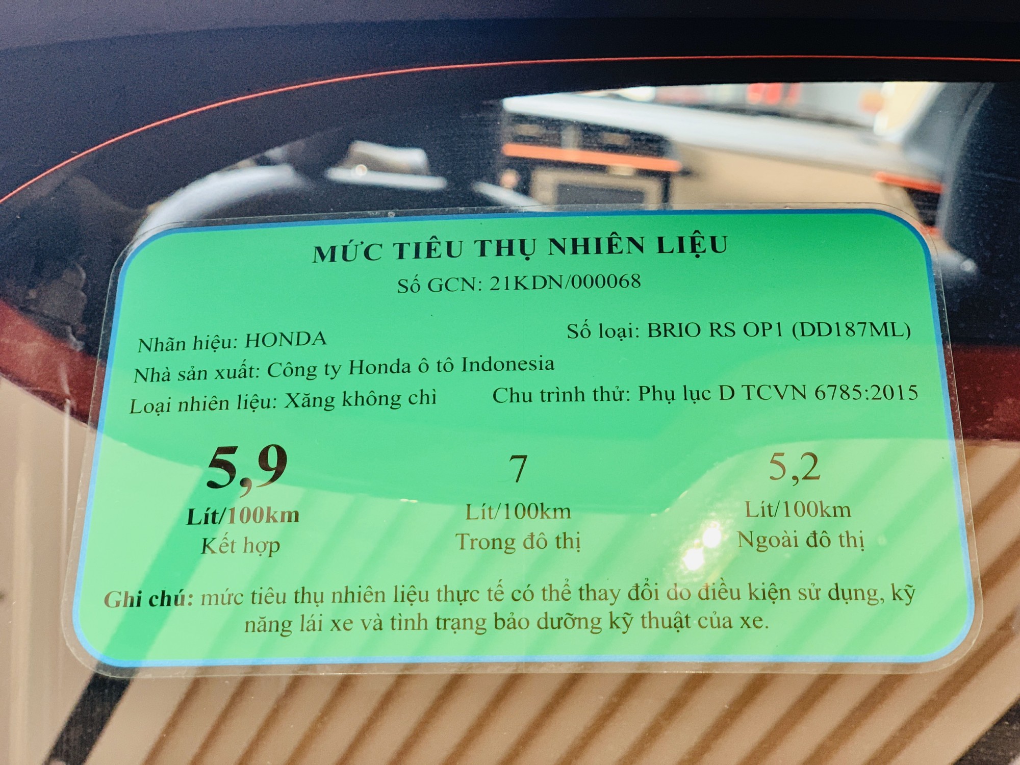 mức tiêu hao nhiên liệu của honda accord 2007 - Hình 5