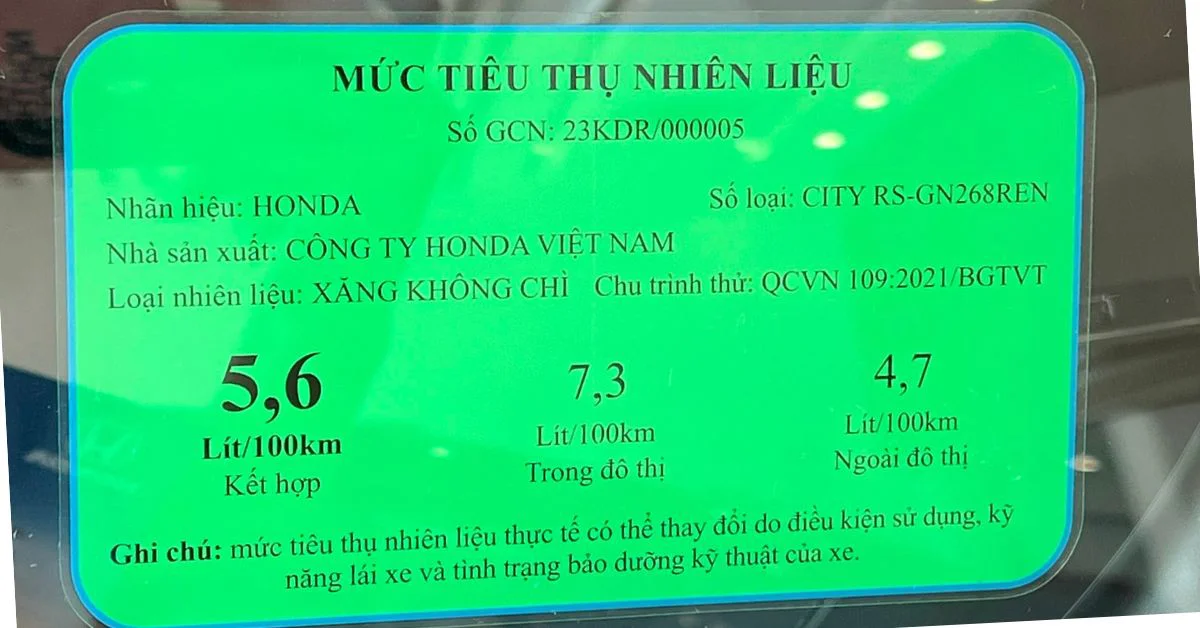 muc tieu hao nhien lieu honda civic - Hình 4