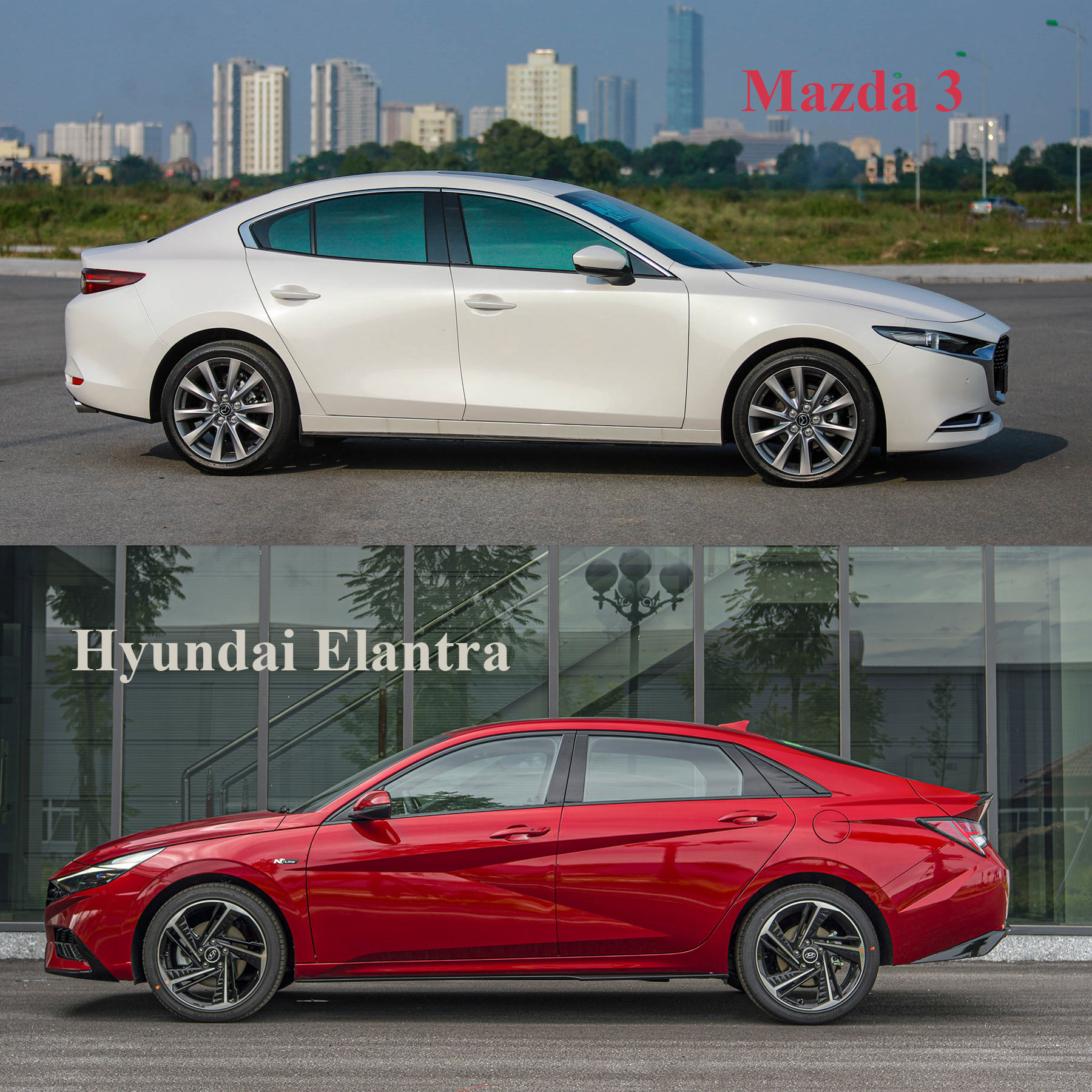 so sánh elantra và mazda 3 - Hình 3
