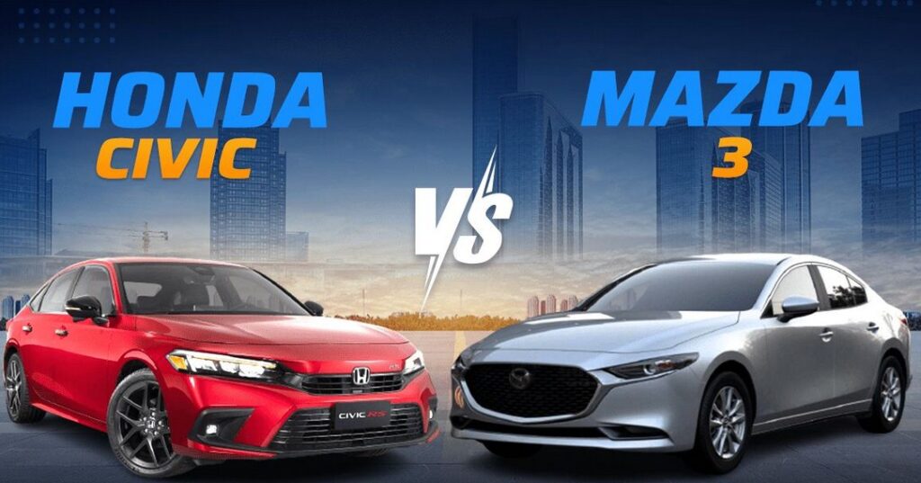 so sánh honda civic và mazda 3