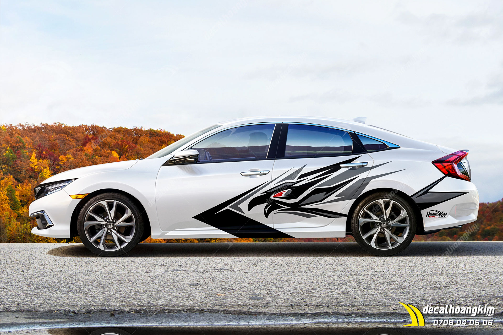 tem xe honda civic - Hình 2