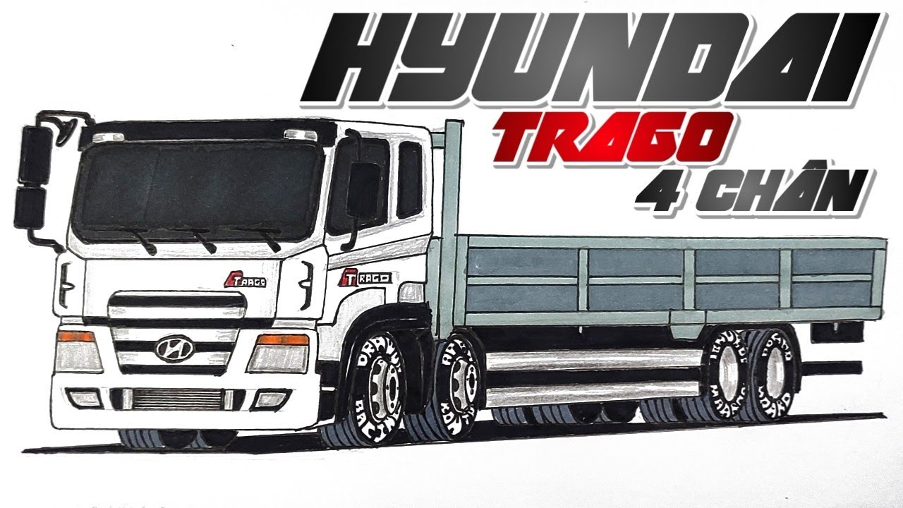 vẽ xe tải hyundai - Hình 2