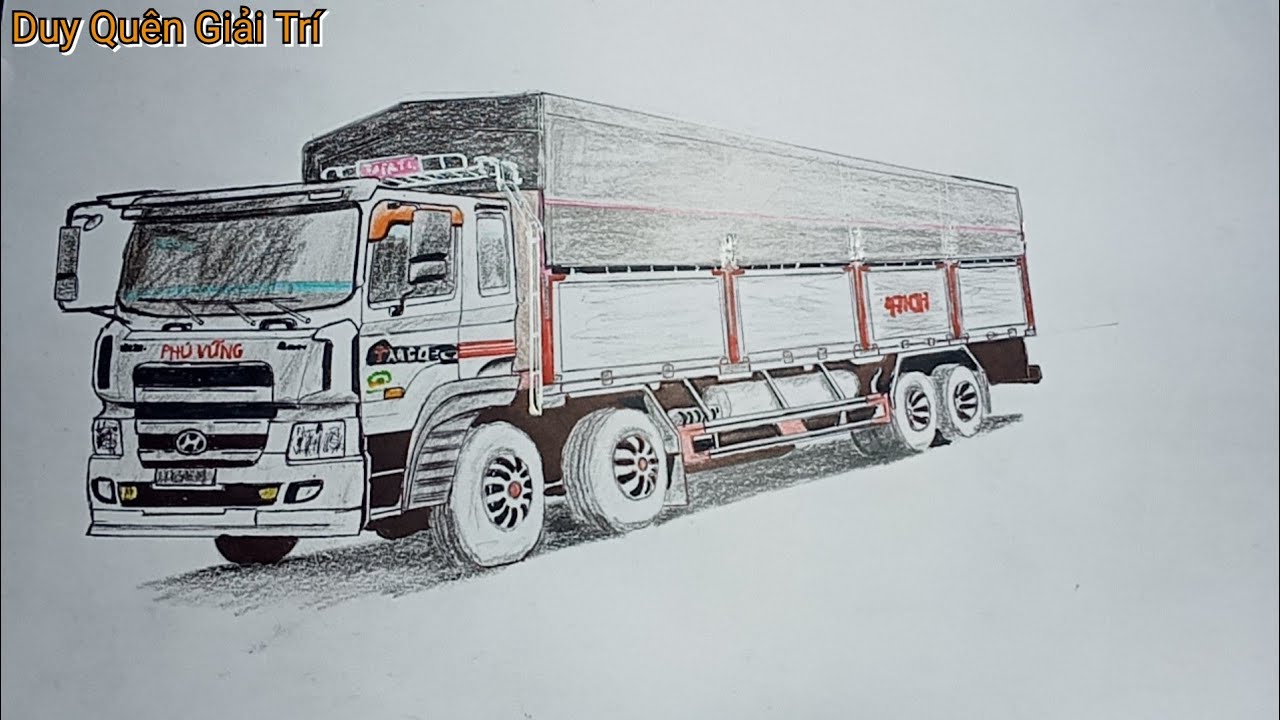 vẽ xe tải hyundai