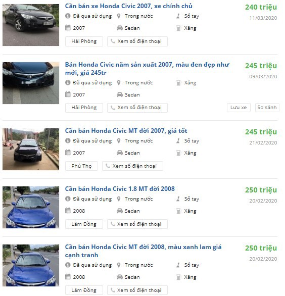 xe honda civic cũ tầm 300 triệu - Hình 4