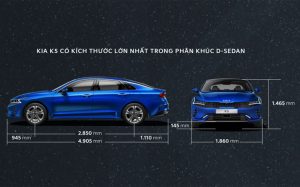 kích thước xe kia k5