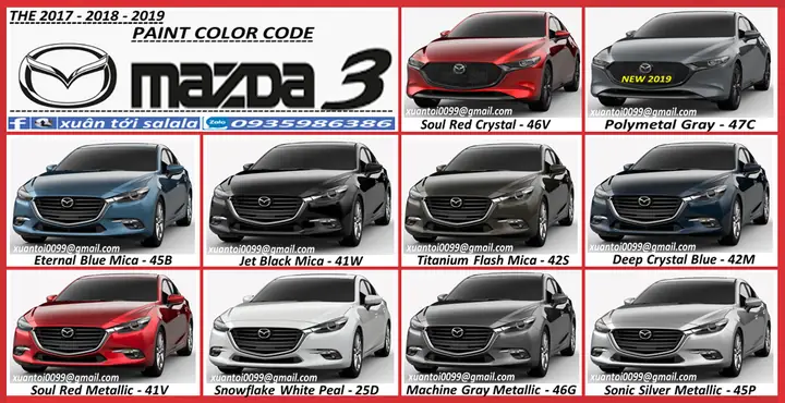 Mã Màu Mazda: Danh Sách Đầy Đủ Và Ý Nghĩa Từng Màu Sắc Mã Màu Mazda: Danh Sách Đầy Đủ Và Ý Nghĩa Từng Màu Sắc