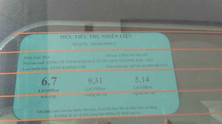 mức tiêu hao nhiên liệu kia k3 - Hình 4