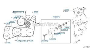 sơ đồ dây curoa tổng nissan navara