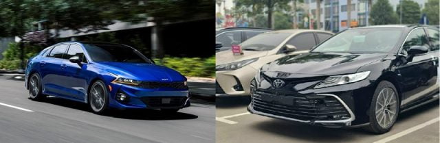 so sánh kia k5 và toyota camry - Hình 2
