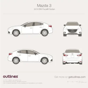 Xem Chi Tiết Kích Thước 2016 Mazda 3 Cho Mọi Mẫu Xe