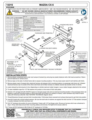 Hướng Dẫn Lắp Đặt Móc Kéo Trailer Cho Mazda Cx-5 2016: Chi Tiết Từng Bước