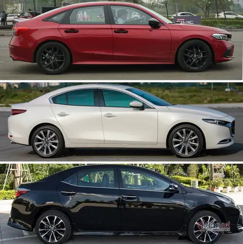 So Sánh Mazda 6, Civic, Altis: Chọn Xe Nào Cho Gia Đình Việt?