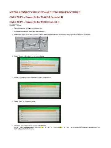 Cách Hạ Cấp Firmware Mazda Connect Cho Người Dùng