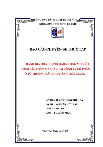 Hoạt Động Marketing Của Mazda: Chiến Lược Tăng Trưởng Và Vị Thế Thương Hiệu