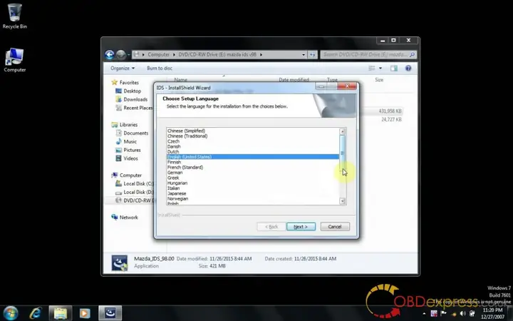 Hướng Dẫn Chi Tiết Cách Cài Đặt Mazda Ids V1.09 Sử Dụng Vcx Nano