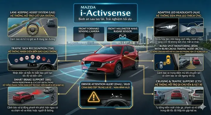 Khám Phá I-activsense: Công Nghệ An Toàn Thông Minh Mazda