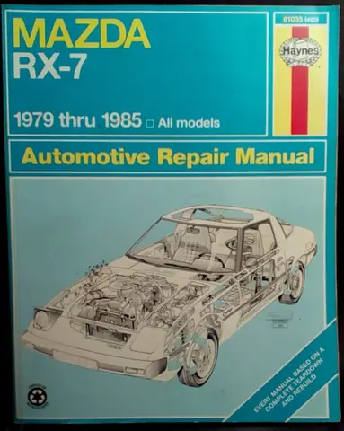 Hướng Dẫn Tra Cứu & Sử Dụng Sổ Tay Sửa Chữa Ô Tô John Harold Haynes Cho Mazda Rx-7