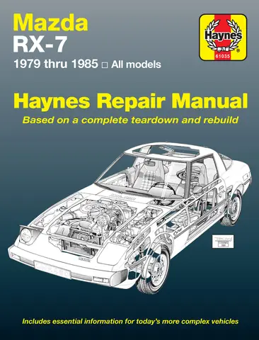 Hướng Dẫn Tra Cứu & Sử Dụng Sổ Tay Sửa Chữa Ô Tô John Harold Haynes Cho Mazda Rx-7