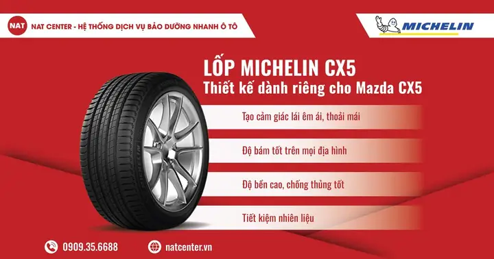 Lốp Michelin Sport 3 Cho Mazda Cx-5: Nâng Tầm Trải Nghiệm Lái, An Toàn Vượt Trội