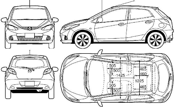 Mazda 2 Blueprint: Bản Thiết Kế Kỹ Thuật Chi Tiết Cần Biết