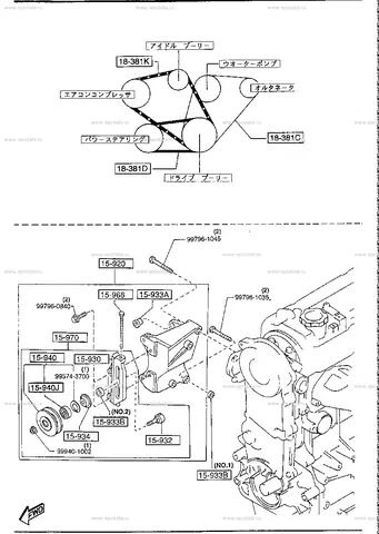 Hướng Dẫn Chi Tiết Sơ Đồ Dây Đai Thời Gian (timing Belt Diagram) Xe Mazda Bongo