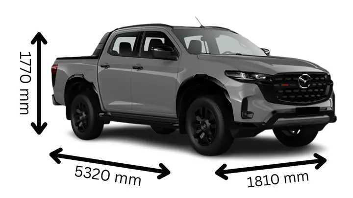 Khám Phá Kích Thước Mazda Bt-50: Chiều Dài, Rộng, Cao Chi Tiết