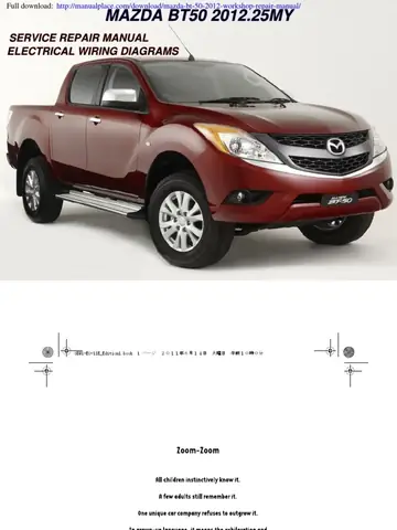 Hướng Dẫn Chi Tiết Về Mazda Bt-50 Workshop Manual: Cẩm Nang Toàn Diện Cho Người Dùng