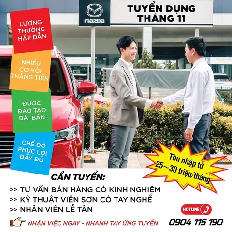 Tuyển Dụng Mazda Quảng Ngãi: Cơ Hội Việc Làm Mới Nhất
