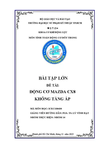 Tính Toán Nhiệt Động Cơ Mazda: Hiểu Sâu Về Hiệu Suất Và Tiết Kiệm Nhiên Liệu