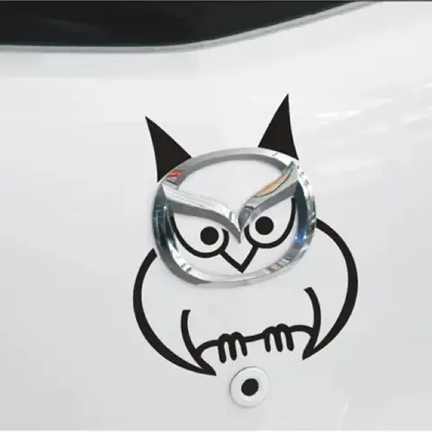 Biến Tấu Độc Đáo: Biến Logo Mazda Thành Hình Tượng Cú Vọ - Ý Tưởng Trang Trí Cho Xe