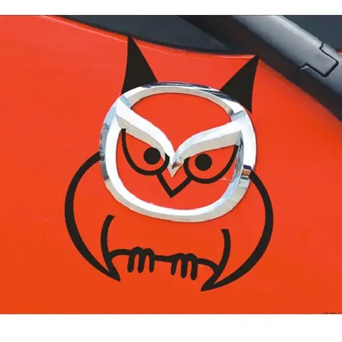 Biến Tấu Độc Đáo: Biến Logo Mazda Thành Hình Tượng Cú Vọ - Ý Tưởng Trang Trí Cho Xe