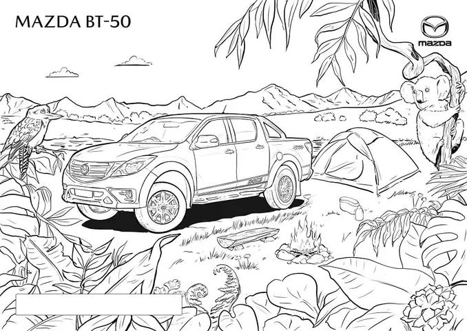 Tải Về & In 20+ Tranh Tô Màu Xe Ô Tô Mazda Cho Bé