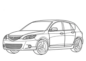 Tải Về & In 20+ Tranh Tô Màu Xe Ô Tô Mazda Cho Bé