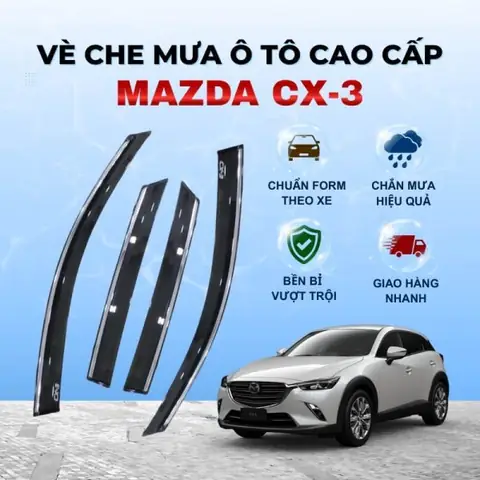 Lựa Chọn Vè Che Mưa Mazda 3: Chất Liệu, Mẫu & Lắp Đặt